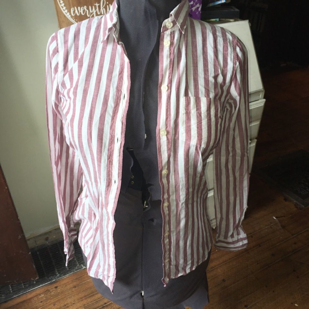 J Crew Mercantile striped button down shirt